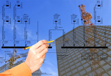 New energy technology in construction clipart