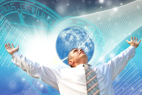 New mentality in free outer space — Stock Photo, Image