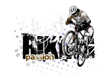 Moutain bike background clipart