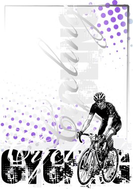 Cycling vertical background clipart