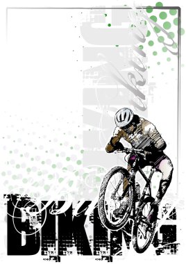 Moutain bike vertical background clipart