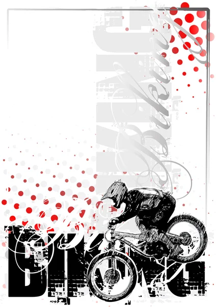 自行车垂直背景 — 图库矢量图片
