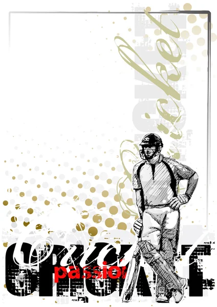 Cricket bakgrund 2 — Stock vektor
