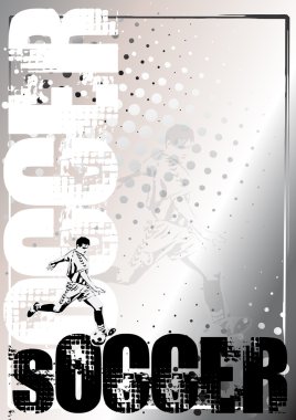 Soccer silver poster background 1 clipart