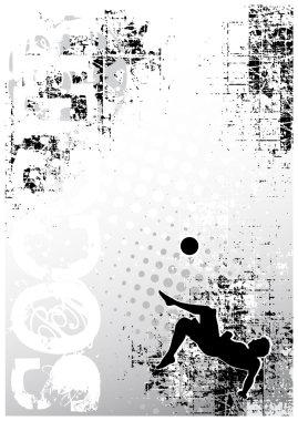 Soccer grungy poster background 2 clipart