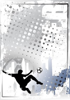 Soccer glow poster background 1 clipart