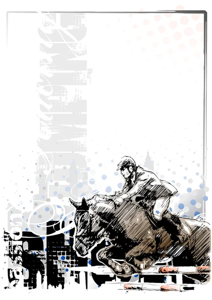 Paard achtergrond 2 — Stockvector