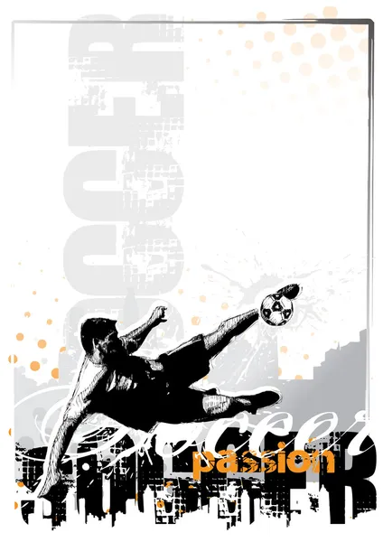 Bosquejo de fondo cartel de fútbol 2 — Archivo Imágenes Vectoriales