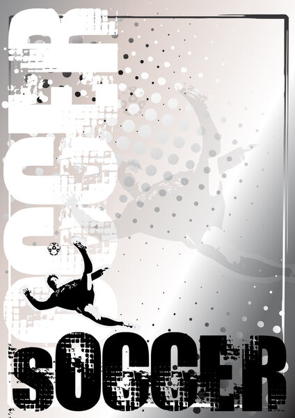 Soccer silver poster background 5