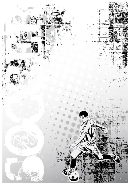 Soccer grungy poster background 5 — Stock Vector