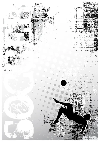 Voetbal grungy poster achtergrond 2 — Stockvector