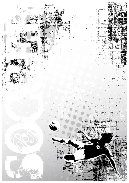 Voetbal grungy poster achtergrond 1 — Stockvector