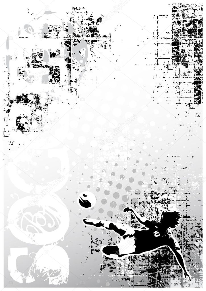 Soccer grungy poster background 1