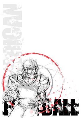 American football background 5 clipart