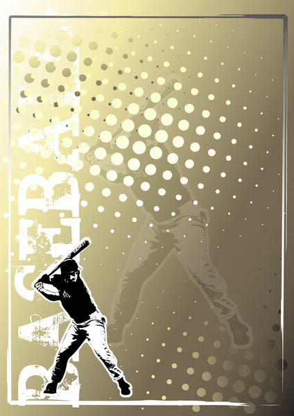 Honkbal gouden achtergrond 2 — Stockvector