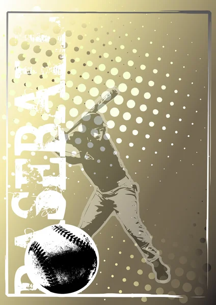 Baseball gyllene bakgrund — Stock vektor