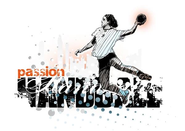 Handball 3 — Stockvektor
