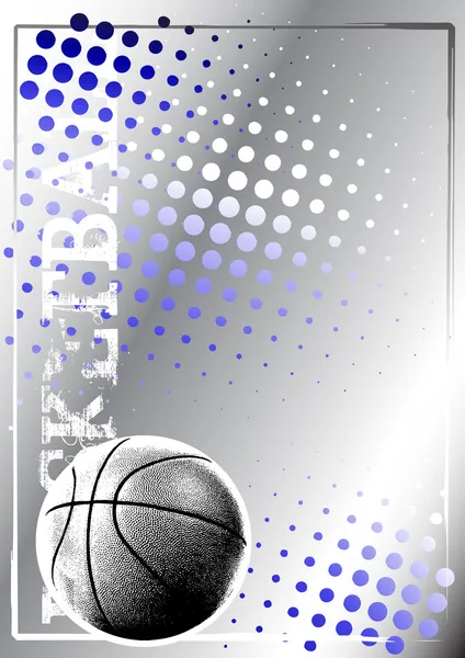 Basketball blue background — Stock Vector
