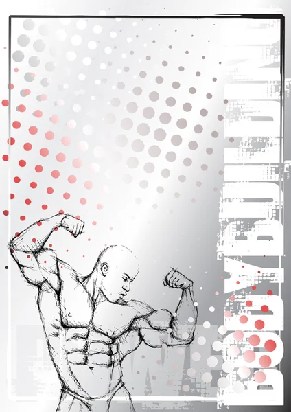 Bodybuildyng affisch — Stock vektor