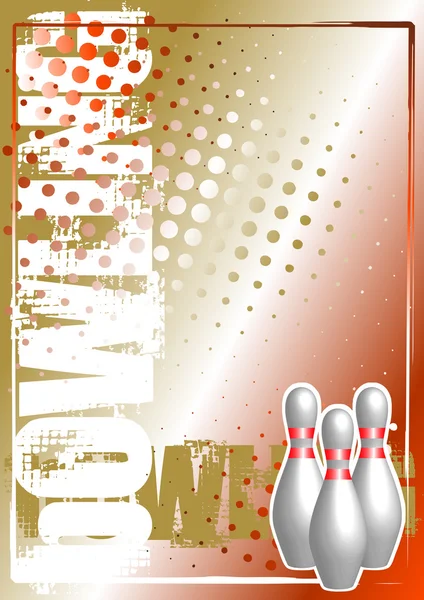 Bowling-Plakat — Stockvektor