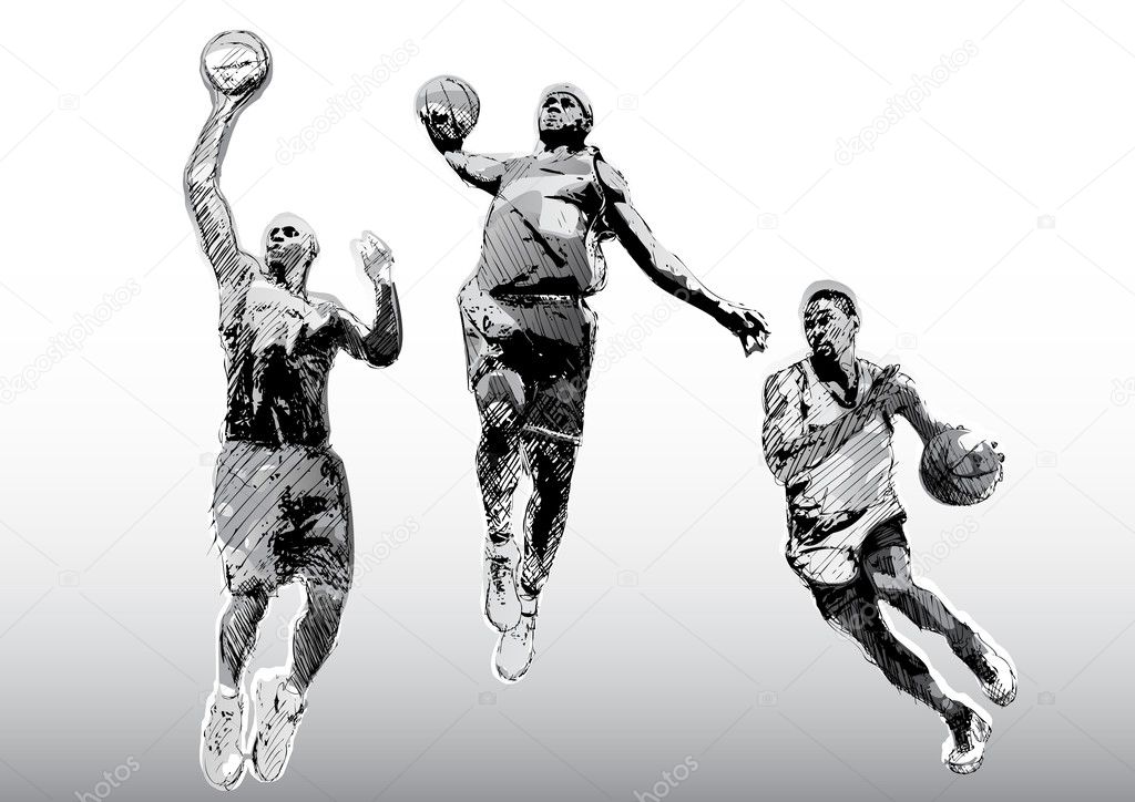 Basketball trio