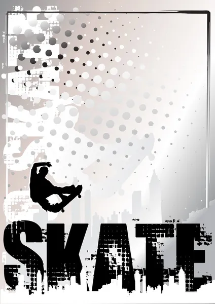 Skate Silber Hintergrund 1 — Stockvektor