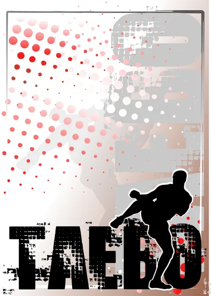 TaeBo silver affisch bakgrund 1 — Stock vektor