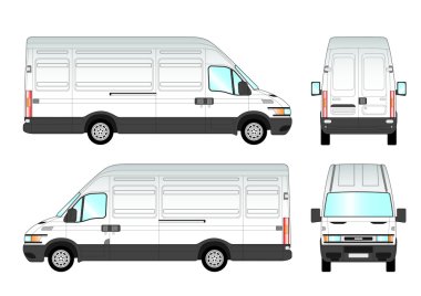 Veco big van presentation clipart