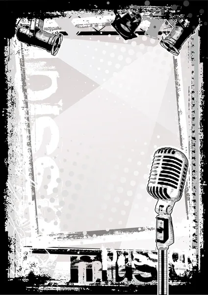 Фон плаката микрофона — стоковый вектор
