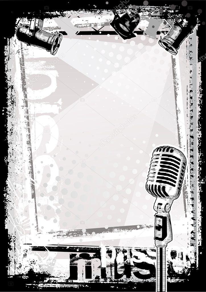 Microphone poster background