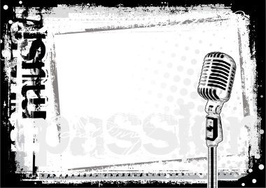 Microphone background clipart