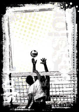 Beach volleyball 7 clipart