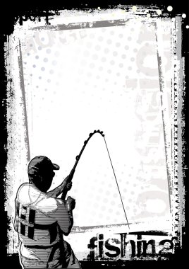 Fishing poster background clipart