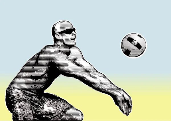 Voleibol de praia 6 — Vetor de Stock