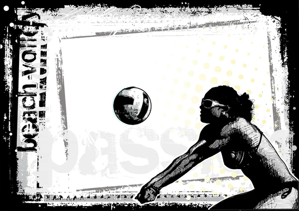 Volleyball de plage 5 — Image vectorielle
