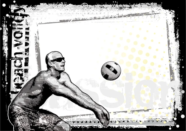 Volleyball de plage 1 — Image vectorielle