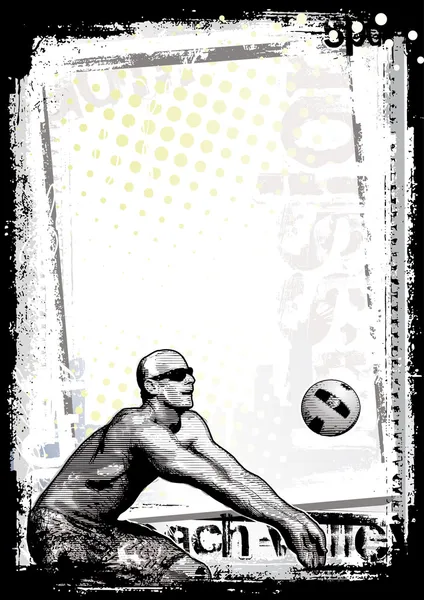 Volleyball de plage 2 — Image vectorielle