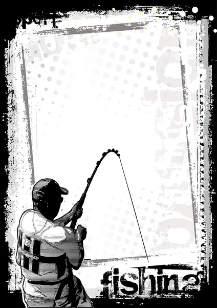 釣りポスターの背景 — ストックベクタ