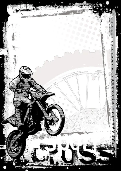 Motocross poster fond — Image vectorielle