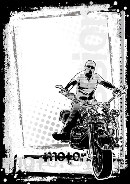 Motorbike poster background — Stock Vector