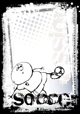 Funny soccer poster background 2 clipart