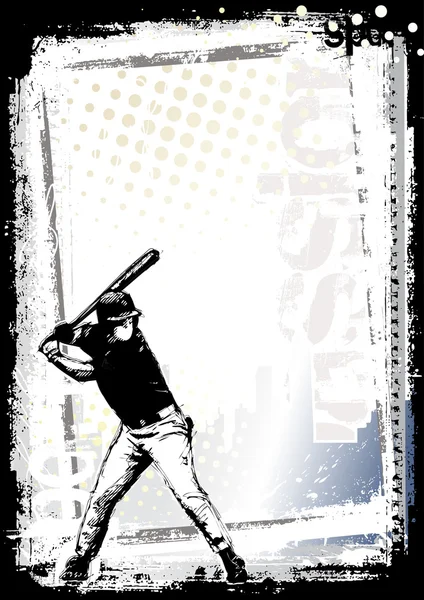 Fondo póster de béisbol — Vector de stock