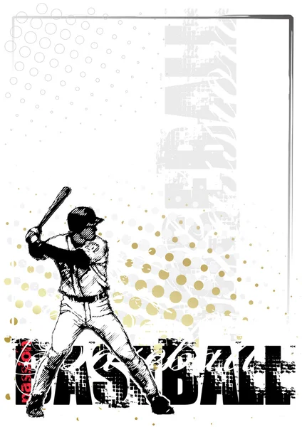 Béisbol cartel fondo 2 — Archivo Imágenes Vectoriales