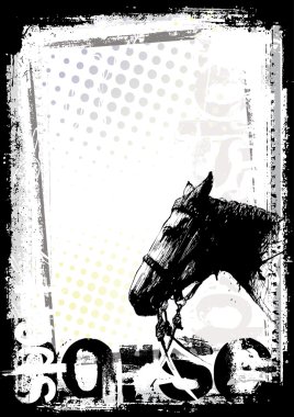 Horse poster background clipart