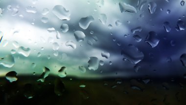 Rain behind the window clipart