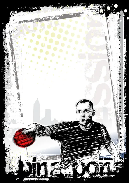 Ping pong poster achtergrond 2 — Stockvector