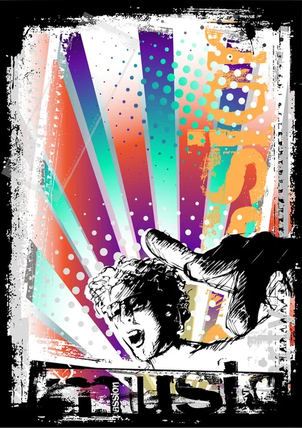 Tänzer Poster Hintergrund — Stockvektor