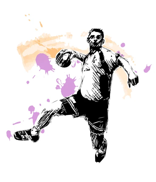 Handball-Sketch — Stockvektor