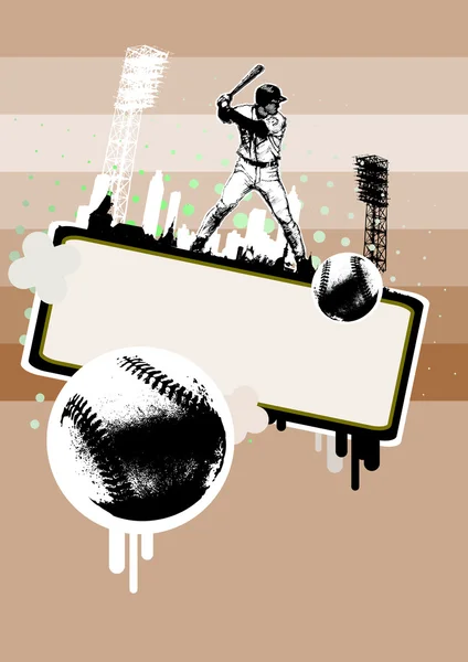 Honkbal achtergrond — Stockvector