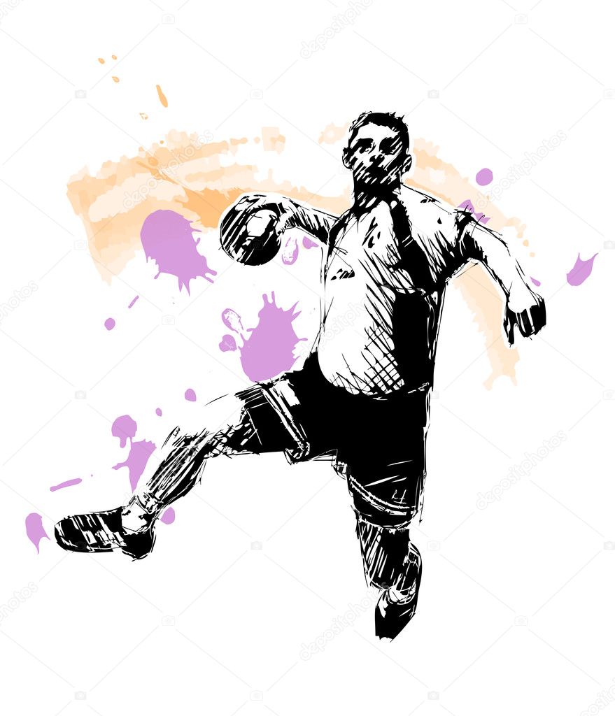 Isolated Sketch Of A Handball Ball On A White Background Royalty Free SVG  Cliparts Vectors And Stock Illustration Image 54184935